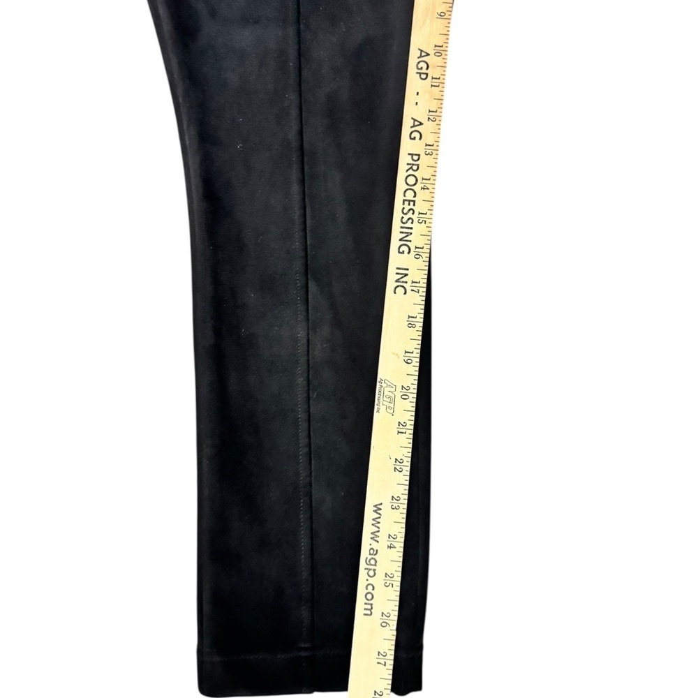 Andrew Marc Black Pull-On Stretch Ankle Pants Womens XXL Holiday Party Velvet - Picture 2 of 6
